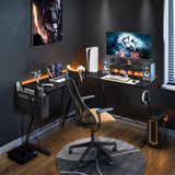 51" L-Shaped Gaming Desk with Round Corner
