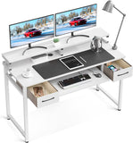 47 Inch Computer Desk with Keyboard Tray & Drawers