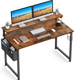 48 Inch Computer Desk with Adjustable Monitor Shelves