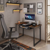 39 Inch Computer Office Desk with Keyboard Tray